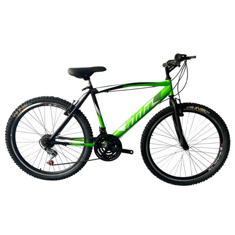 ATILA - Bicicleta MTB en Acero rin 26 con 18 cambios  Aros D/P Verde