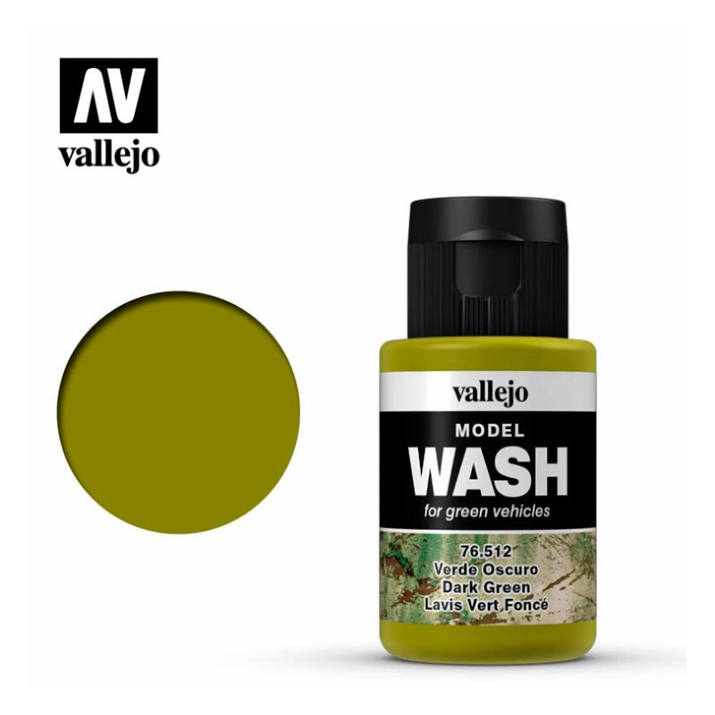GENERICO - Acrílico Verde Oscuro 35ml Model Wash  Lavado Vallejo