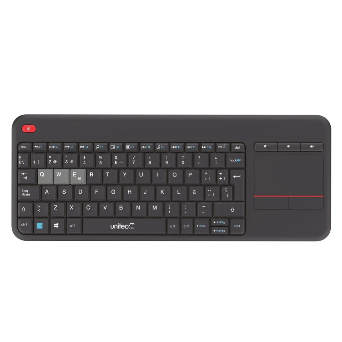 UNITEC - Teclado Portatil Inalámbrico + Mouse Pad W001