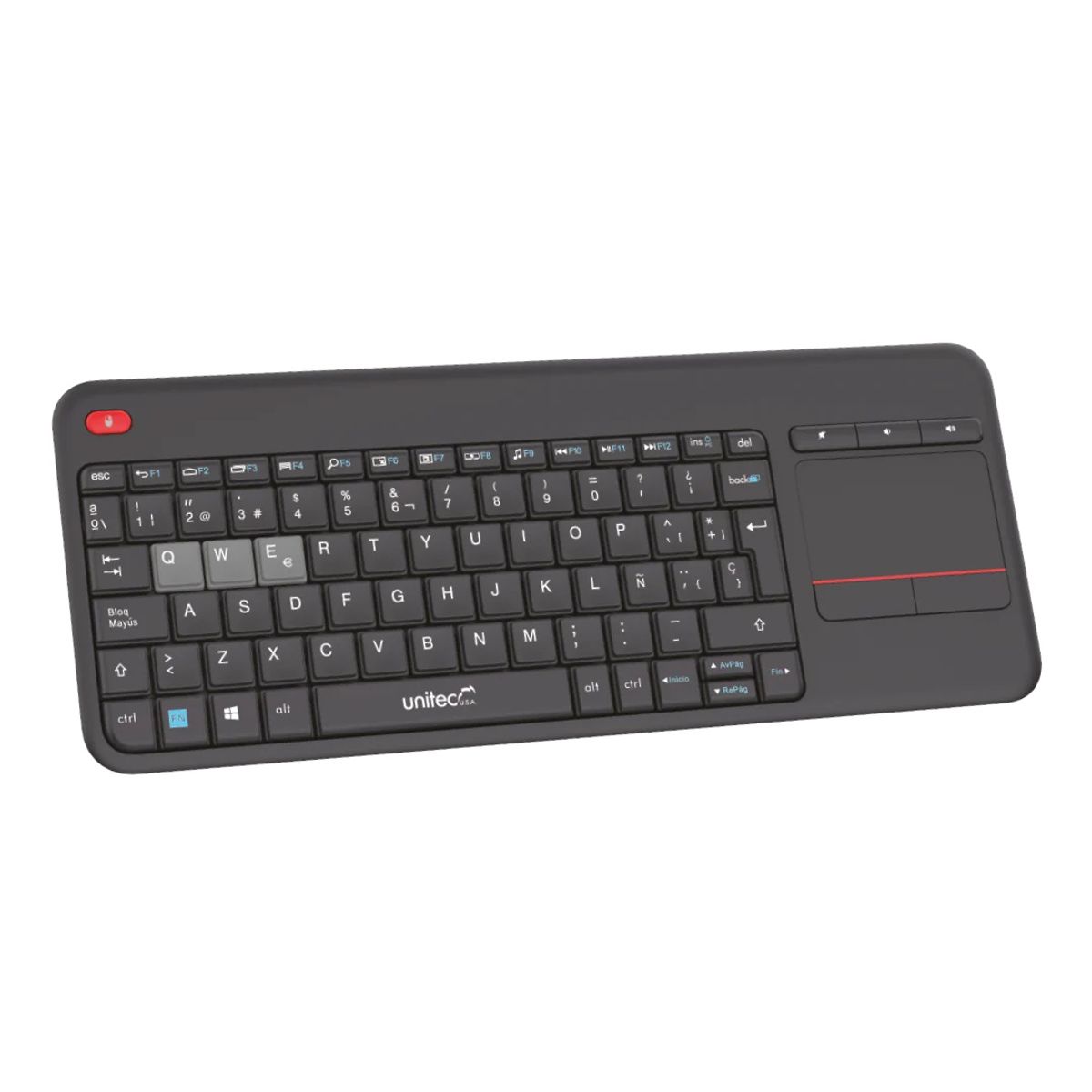 UNITEC - Teclado Portatil Inalámbrico + Mouse Pad W001