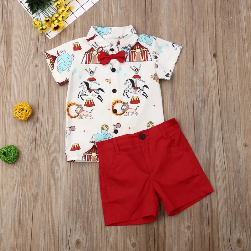 LUSOLSI - Prendas Ropa para niños conjuntos de vestir camisa y pantalón cortos