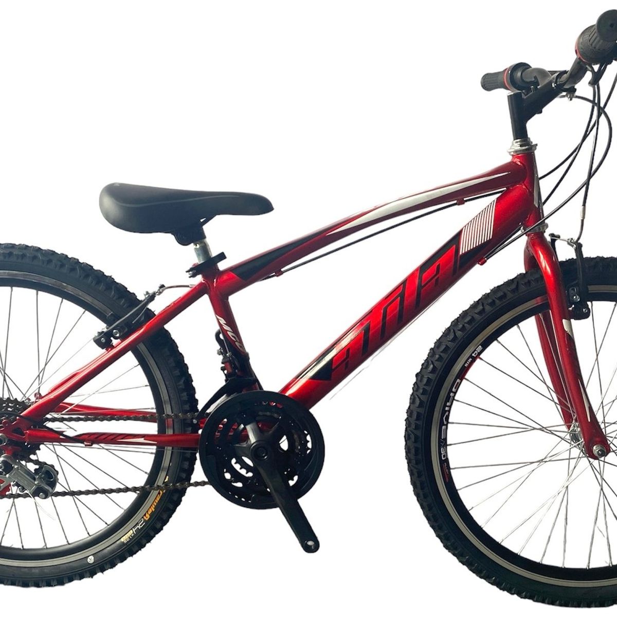 ATILA - Bicicleta MTB para Niño rin 24 con 18 cambios Roja
