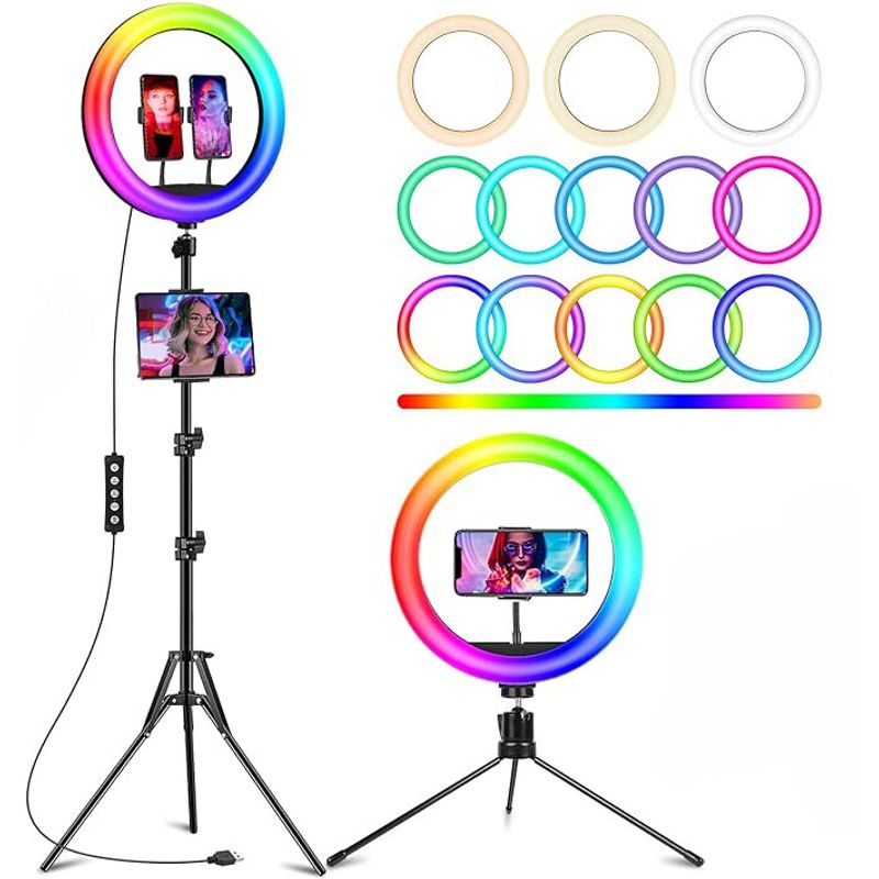 GENERICO - Aro de Luz de 30 cm - Multi Color RGB