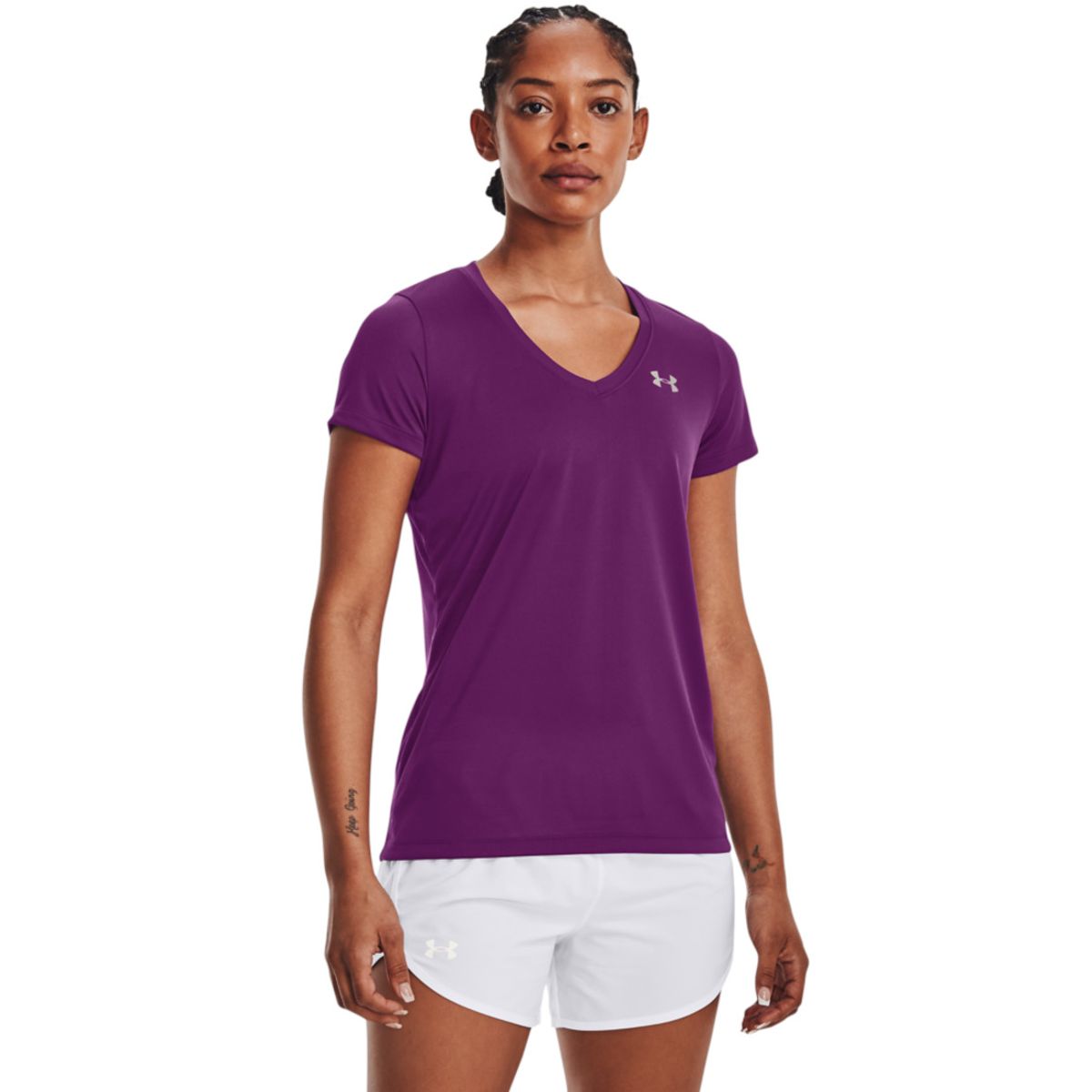 UNDER ARMOUR - Camiseta Mujer Under Armour TECH SSV SOLID Purpura UNDER ARMOUR