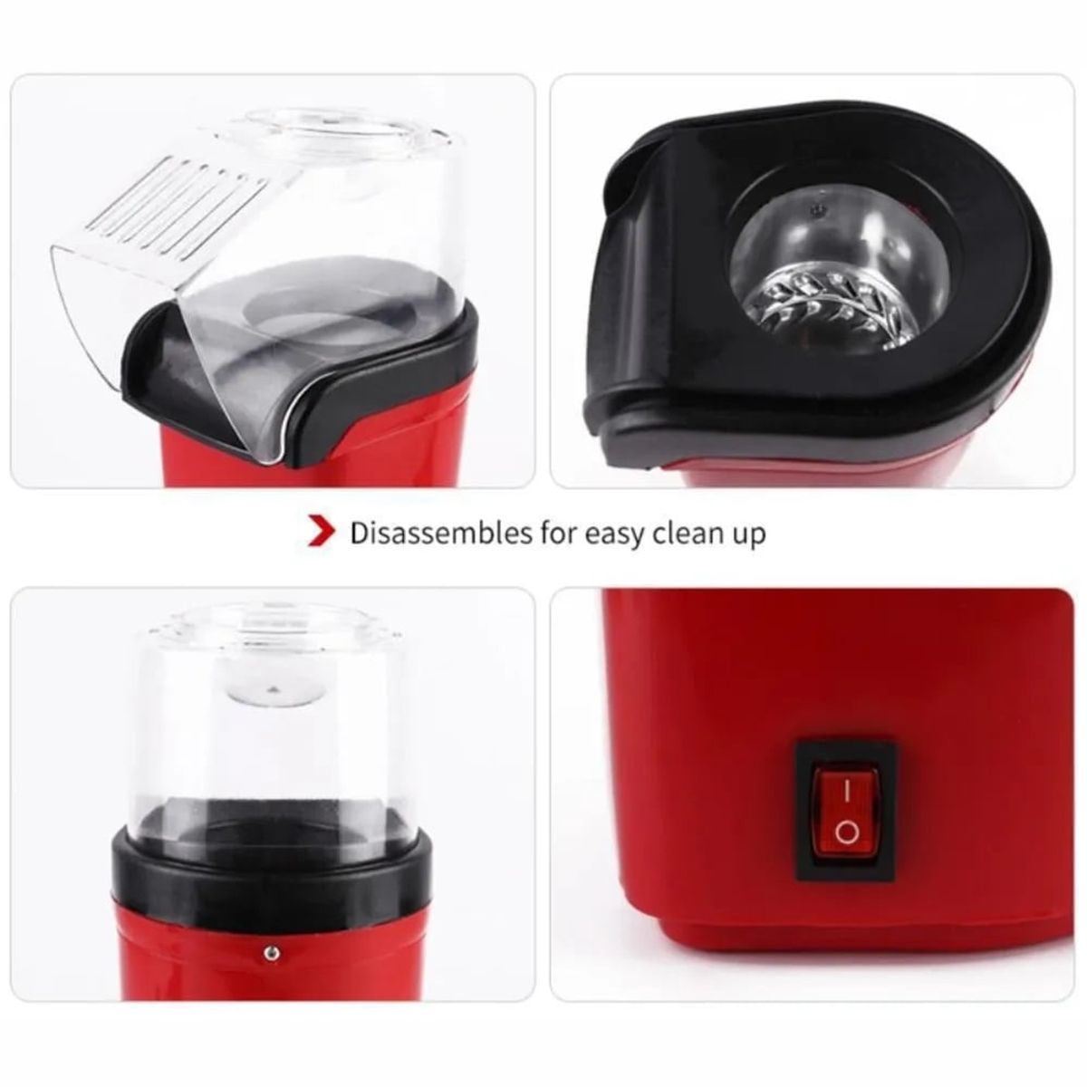 GENERICO - Maquina Crispetera Sin Aceite Palomitas Maiz Pira Electrica