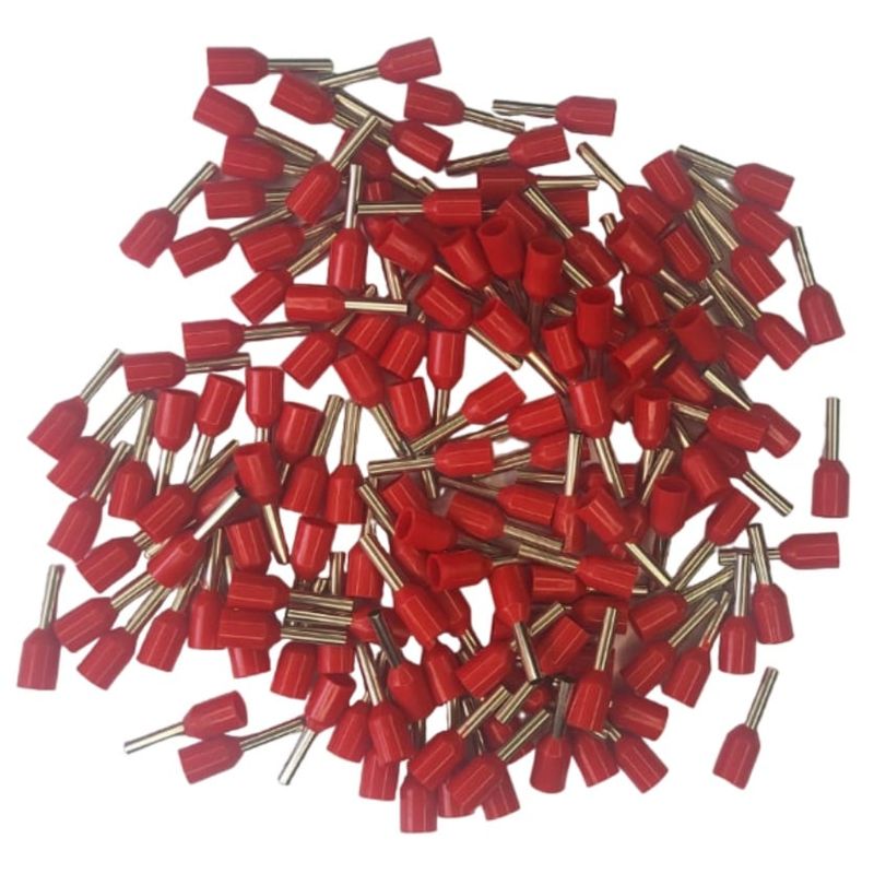 GENERICO - 100pcs Terminal Pin Tubular Cable Calibre 16AWG E1508 ROJO