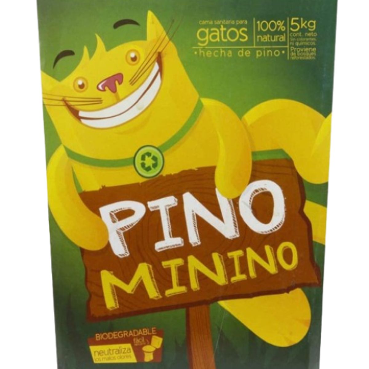 WOOD PETS - ARENA SANITARIA PARA GATOS PINO MININO BIODEGRADABLE 5 KG
