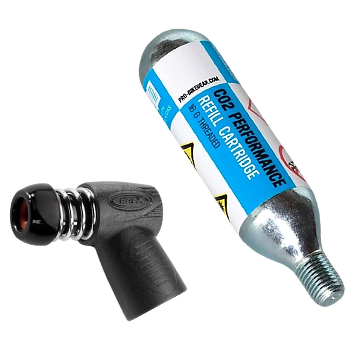 PRO - Inflador + Cartucho Co2 Bicicleta 16 Gramos Rosca Bomba