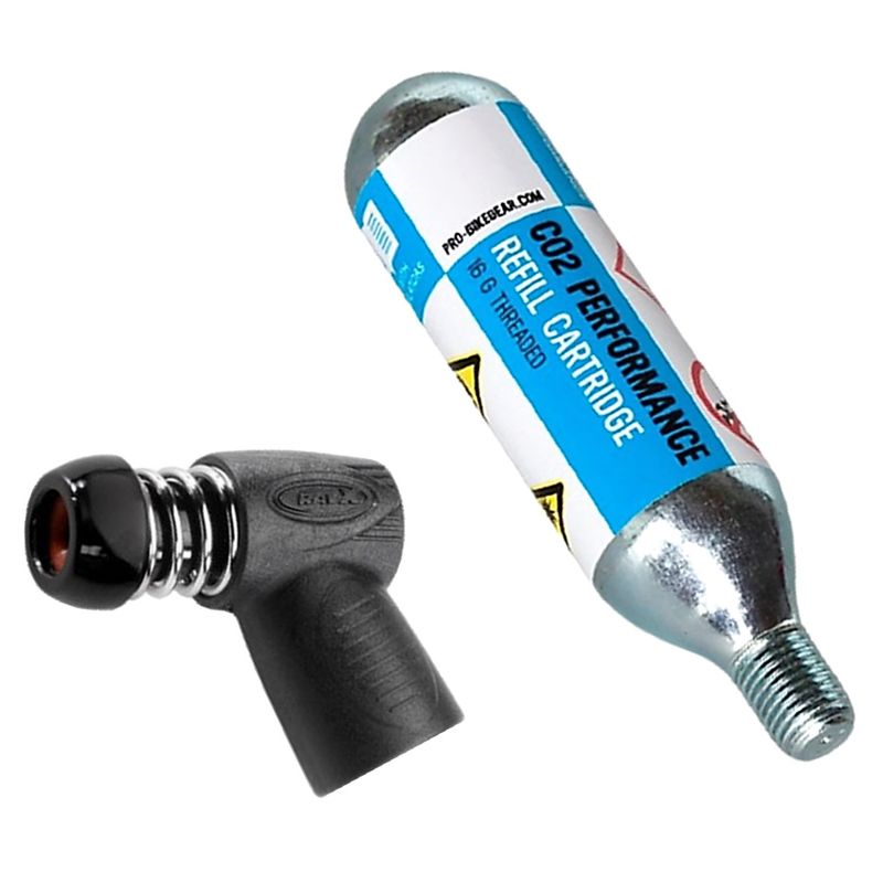 PRO - Inflador + Cartucho Co2 Bicicleta 16 Gramos Rosca Bomba
