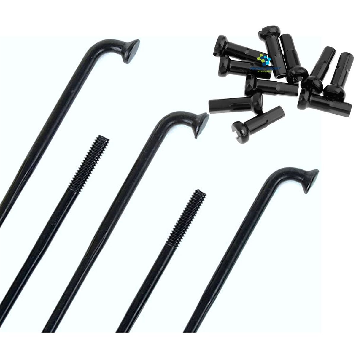 GW - Radio Rueda Bicicleta Rin 700 Negro 292mm Acero kit 72pzs