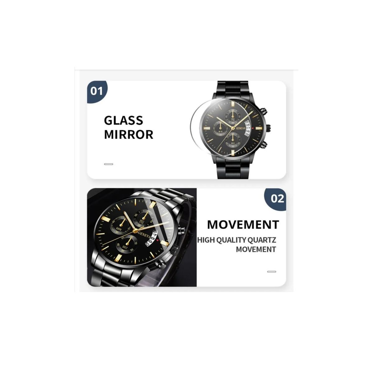 GENEVA - RELOJ GENEVA DE PULCERA DE CUARZO CLASICO ELEGANTE PARA HOMBRE