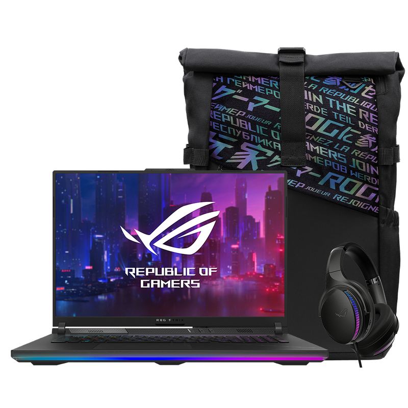 ASUS - Portatil + Maleta + Diadema Asus ROG Strix SCAR 18 Intel i9 RTX 4090 RAM 32GB SSD 2TB WQXGA Windows