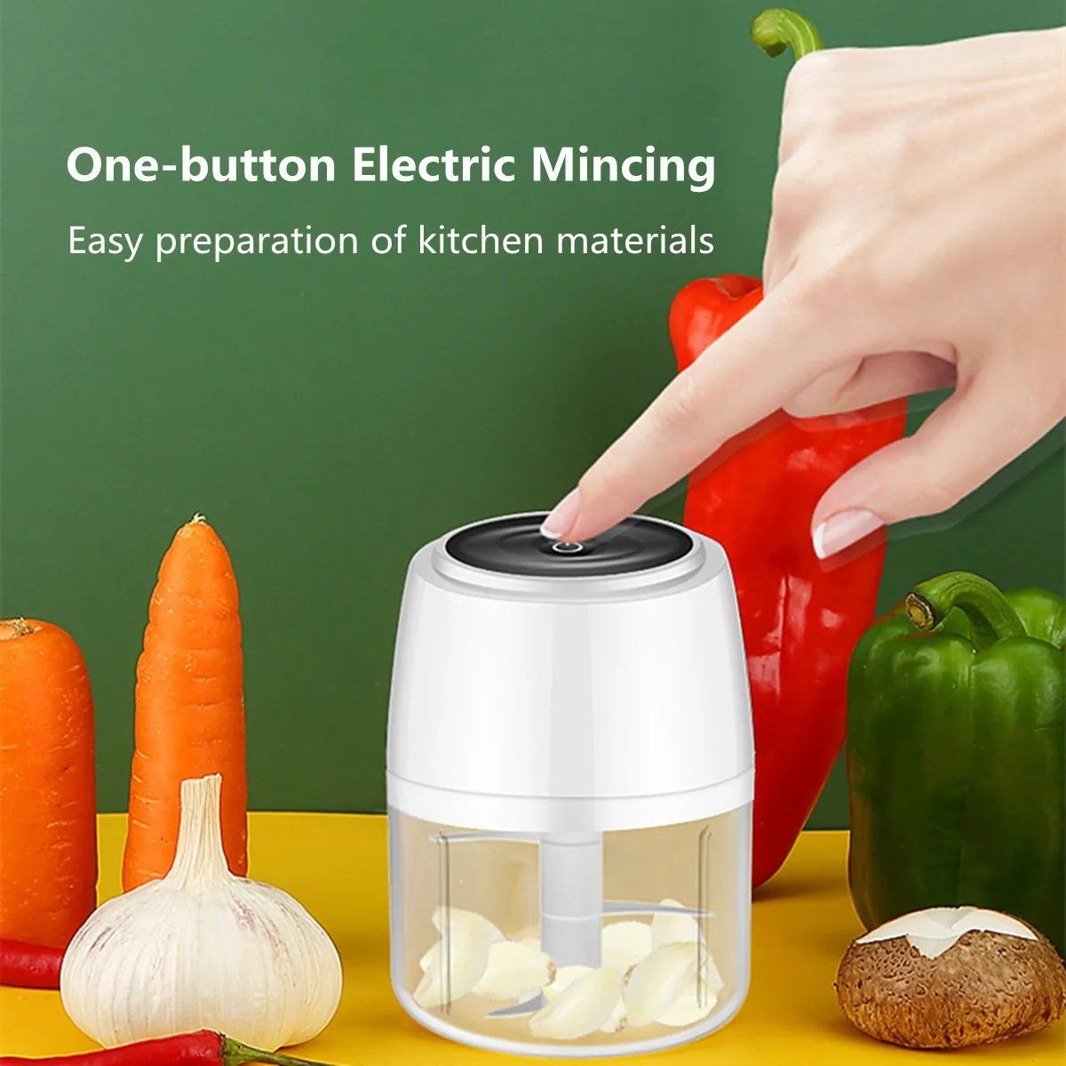 GENERICO - Mini Trituradora de Alimentos Eléctrica de Cocina