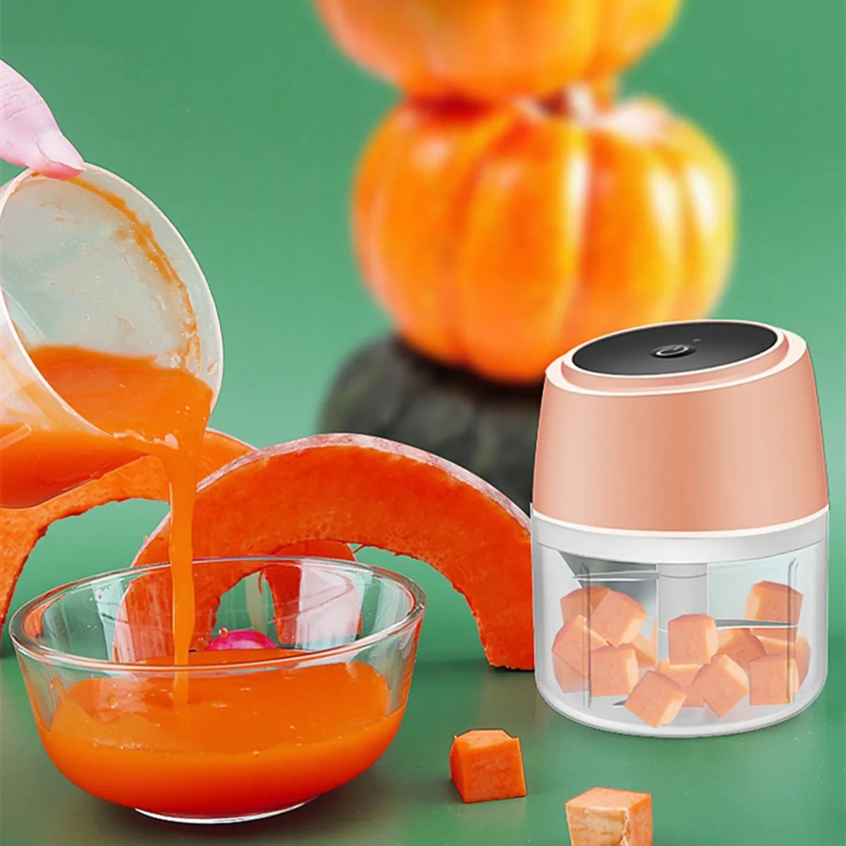 GENERICO - Mini Trituradora de Alimentos Eléctrica de Cocina