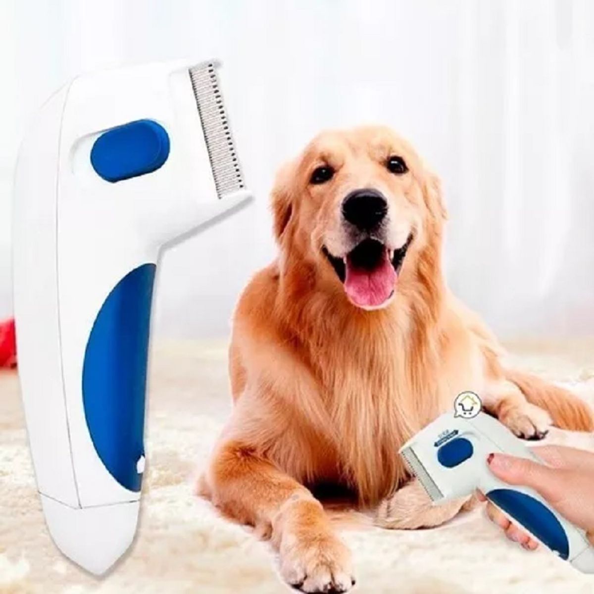 GENERICO - Peine Mata Pulgas Eléctrico Cepillo Antipulgas Mascota He019