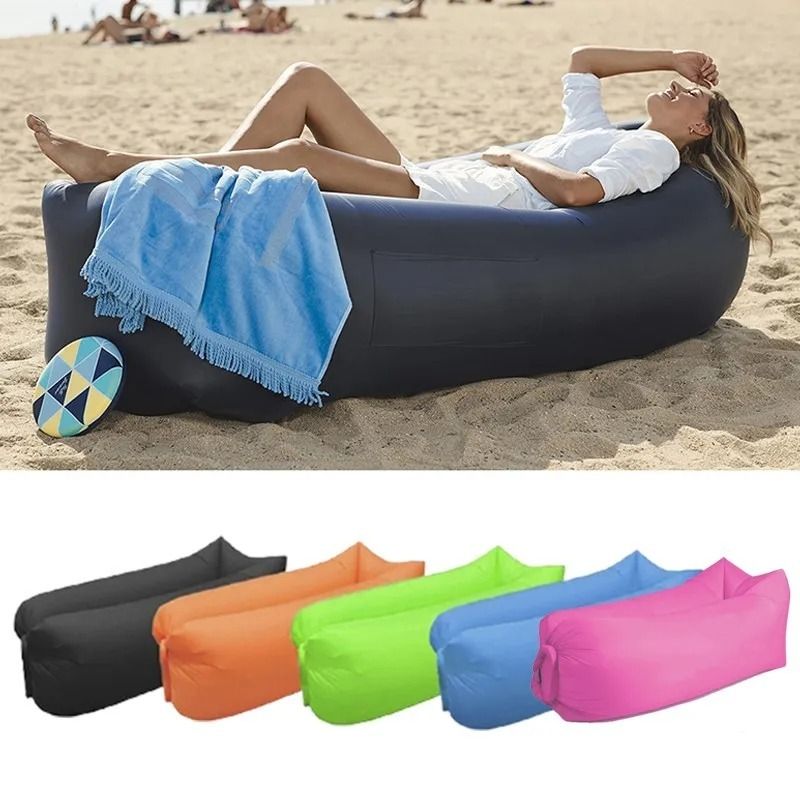 GENERICO - Colchoneta Mágica Sofa Cama Inflable Aire Camping Verde