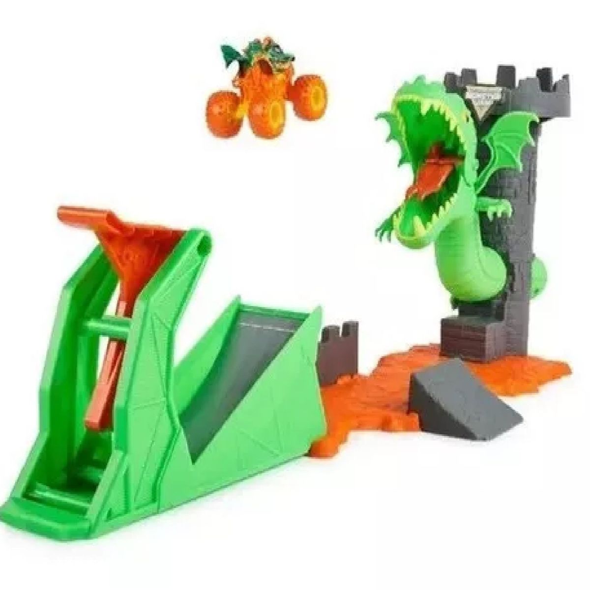 MONSTER JAM - Pista Dueling Dragon Monster Jam Vehiculo Lanzador