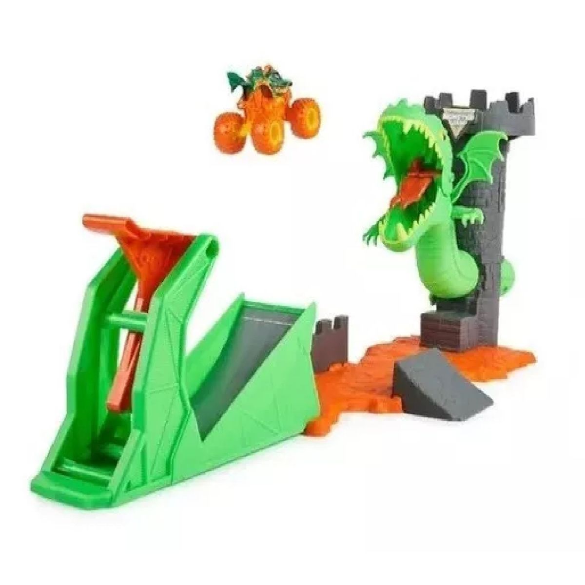 MONSTER JAM - Pista Dueling Dragon Monster Jam Vehiculo Lanzador