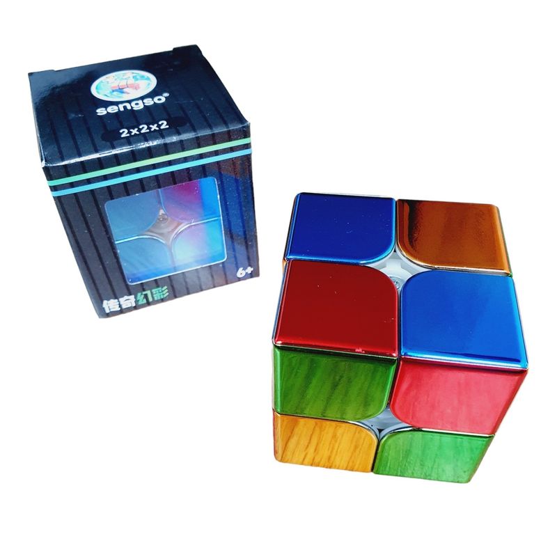 SHENGSHOU - 2x2 Metalizado Normal Cubo Rubik Shengshou Metalico Speed