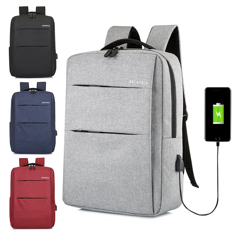 GENERICO - Bolso Morral Con Puerto Usb Y Compartimiento Para Portatil
