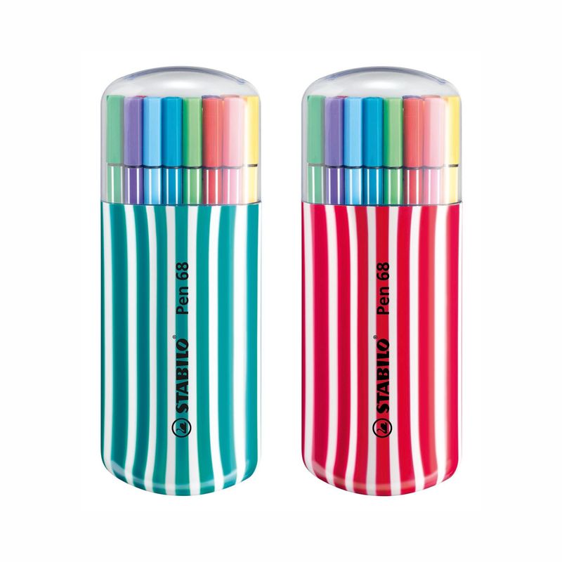 STABILO - Rotulador STABILO Pen 68 Estuche ZEBRUI - 20 Unidades