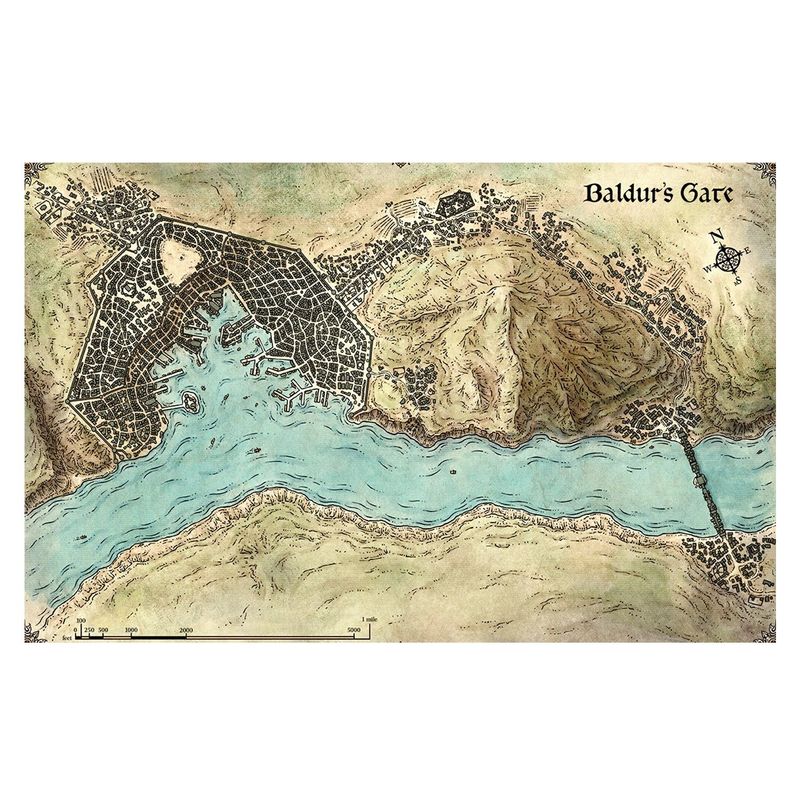 ASMODEE - Dungeons & Dragons Mapa De Puerta De Baldur