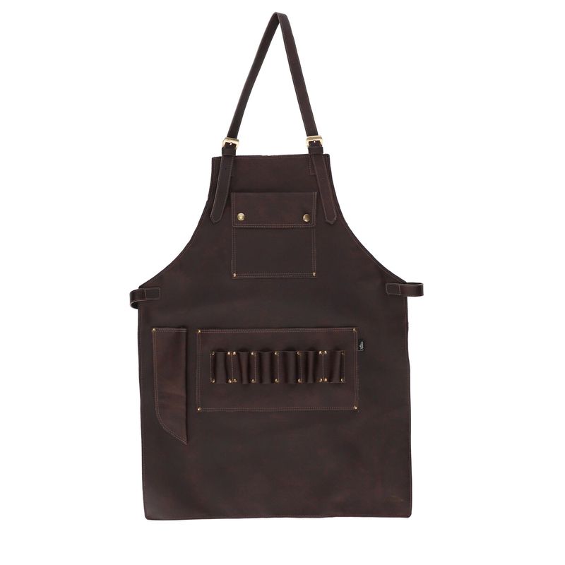 LA CHAQUETERIA - Delantal en Cuero Doble Faz Cuero y Jean