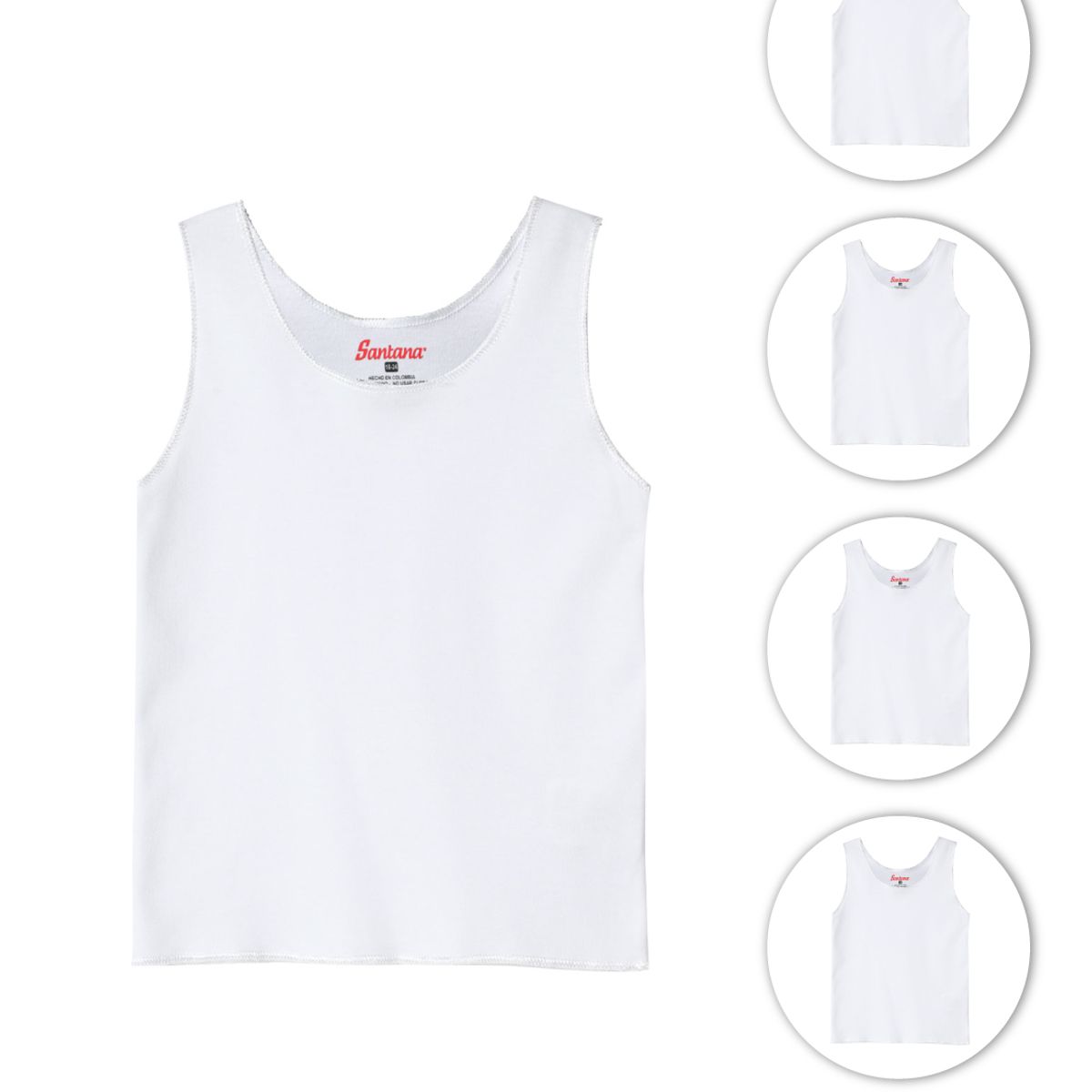 SANTANA - Combo X5 Camiseta Esqueleto Bebé Santana Blanco