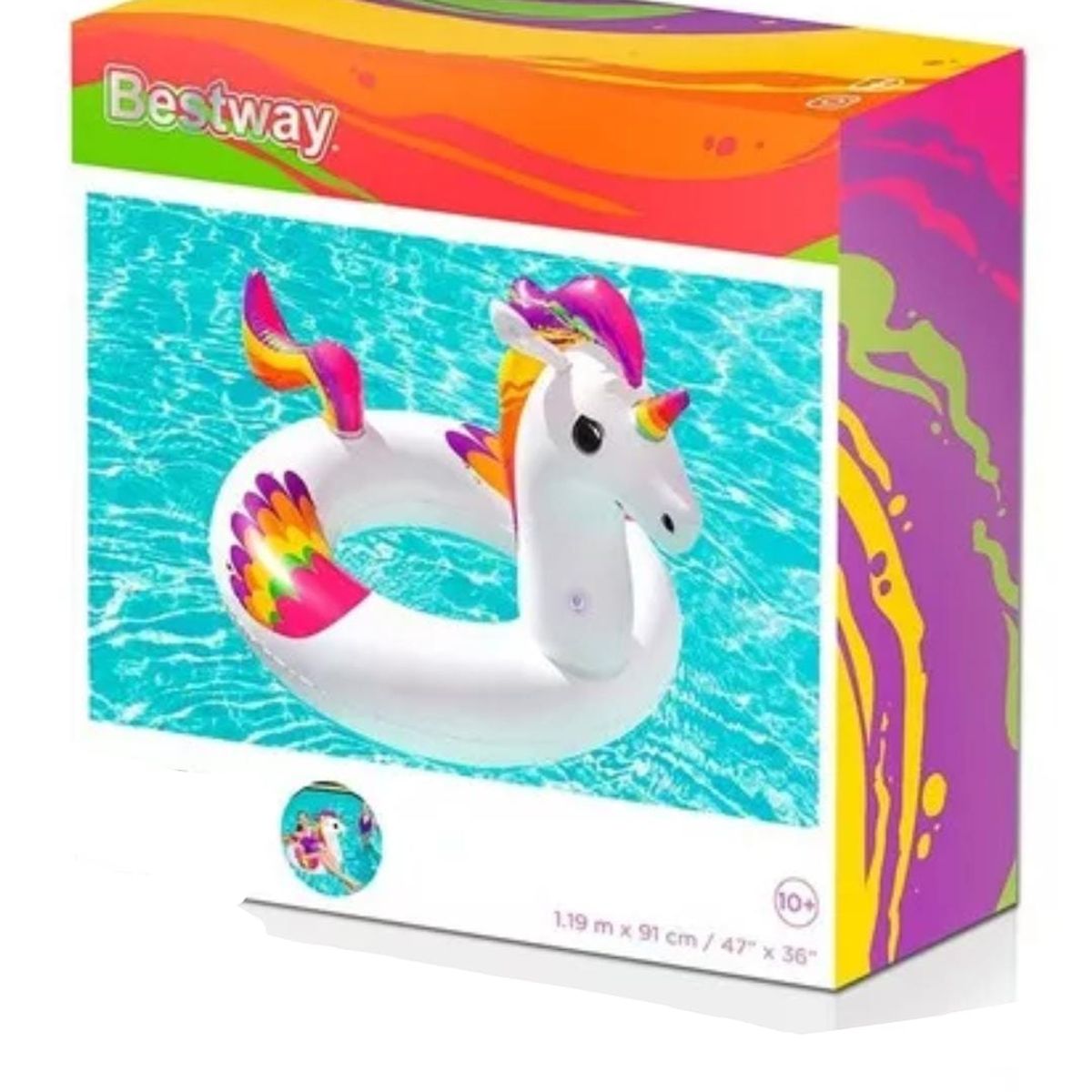 BESTWAY - Flotador Unicornio Inflable Salvavidas Bestway 119cmx91cm
