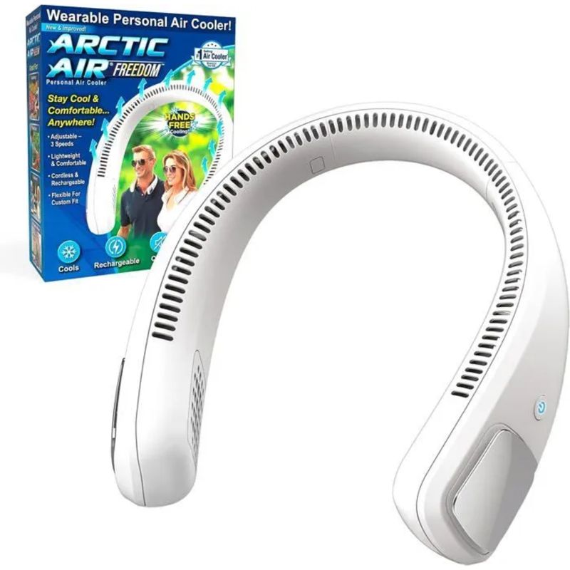 GENERICO - Enfriador de aire personal, ventilador portátil de cuello de 3 velocidas