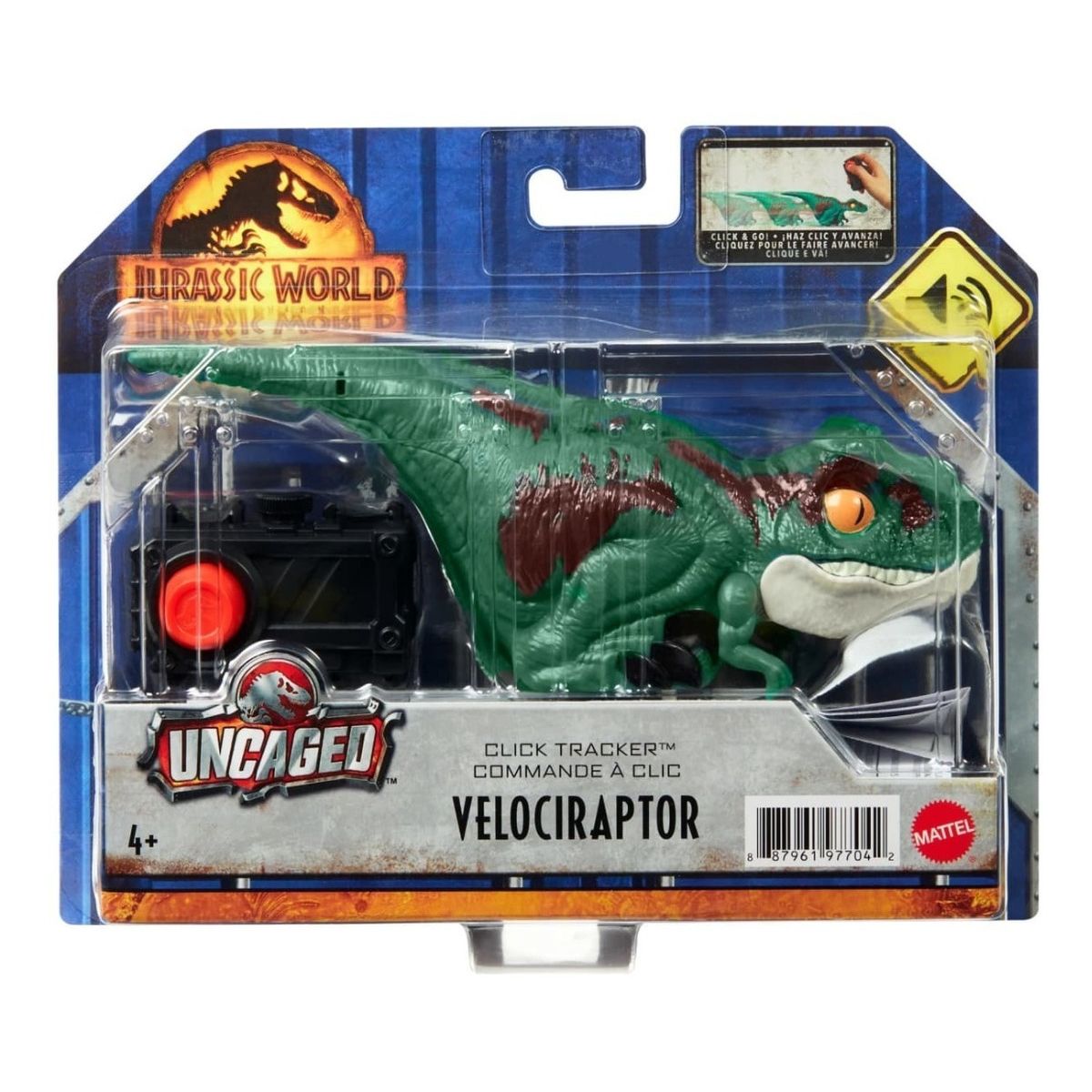 GENERICO - Dinosaurio Click Tracker Velociraptor Green - Jurassic World