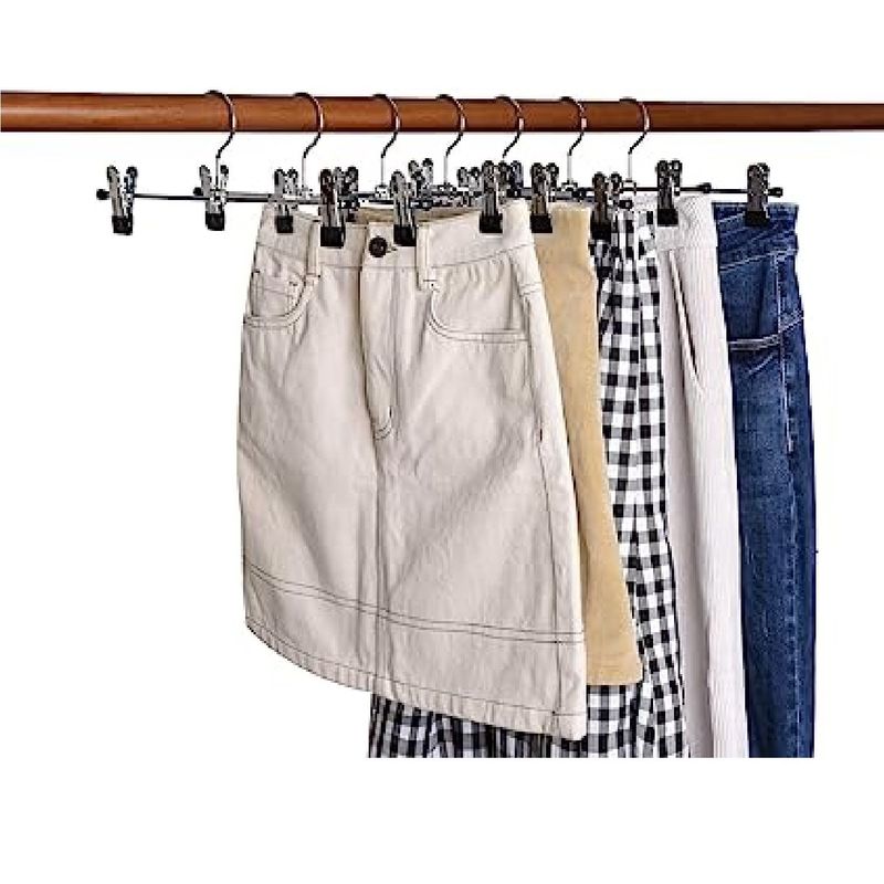 GENERICO - Gancho Con Pinza Para Colgar Ropa Chaqueta Jeans metalico pack x20