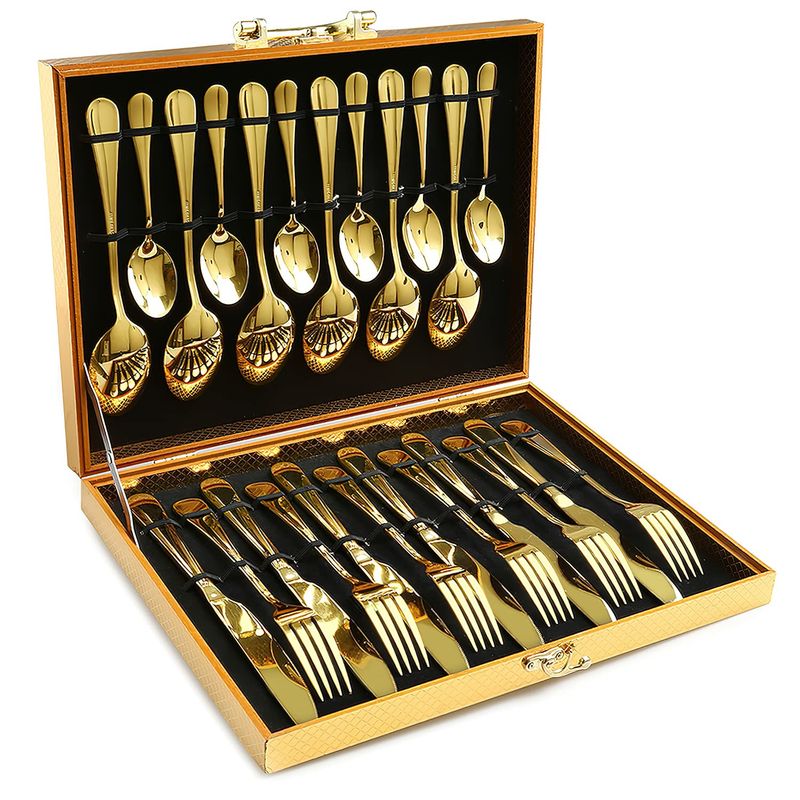 CUBITT - Juego Cubiertos Lujo Set 24 Piezas Acero Inoxidable 24pc