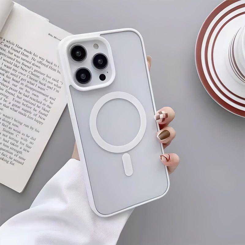 GENERICO - Funda MagSafe Carga Inalámbrica para IPhone 13 Pro Máx Blanco