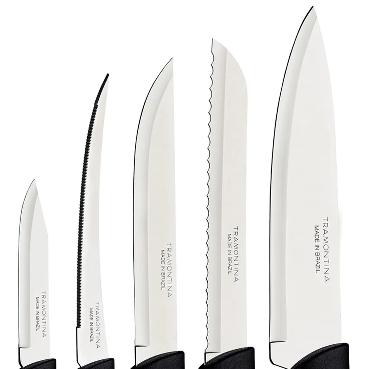 TRAMONTINA - Juego de 5 Cuchillos Plenus + Taco Madera Tramontina 23498/072