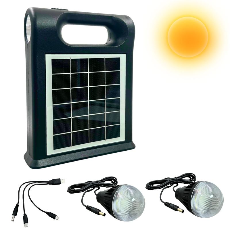 GENERICO - Lamparas Recargable Solar Led Linterna Para Camping Bombillo
