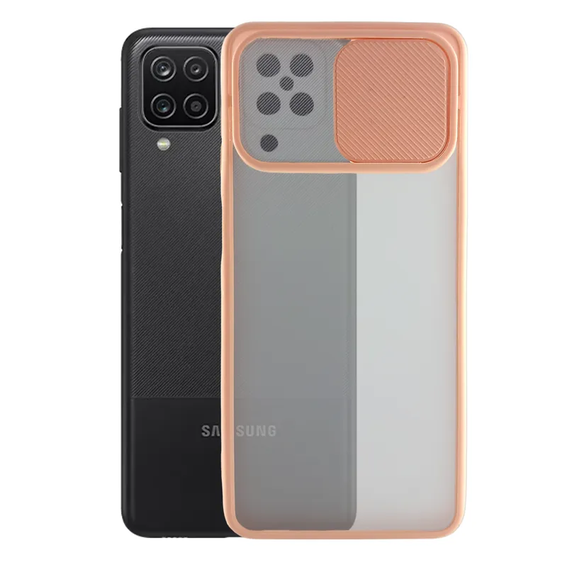 GENERICO - Estuche Case Slider Mate Compatible Con Samsung A12 y M12 Rosa Piel