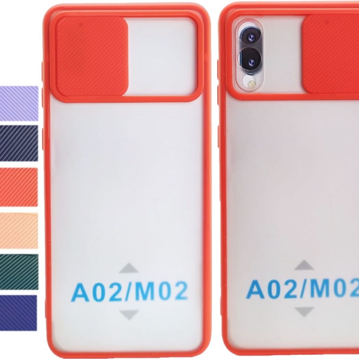 GENERICO - Estuche Case Slider Mate Compatible Con Samsung A02 Rojo