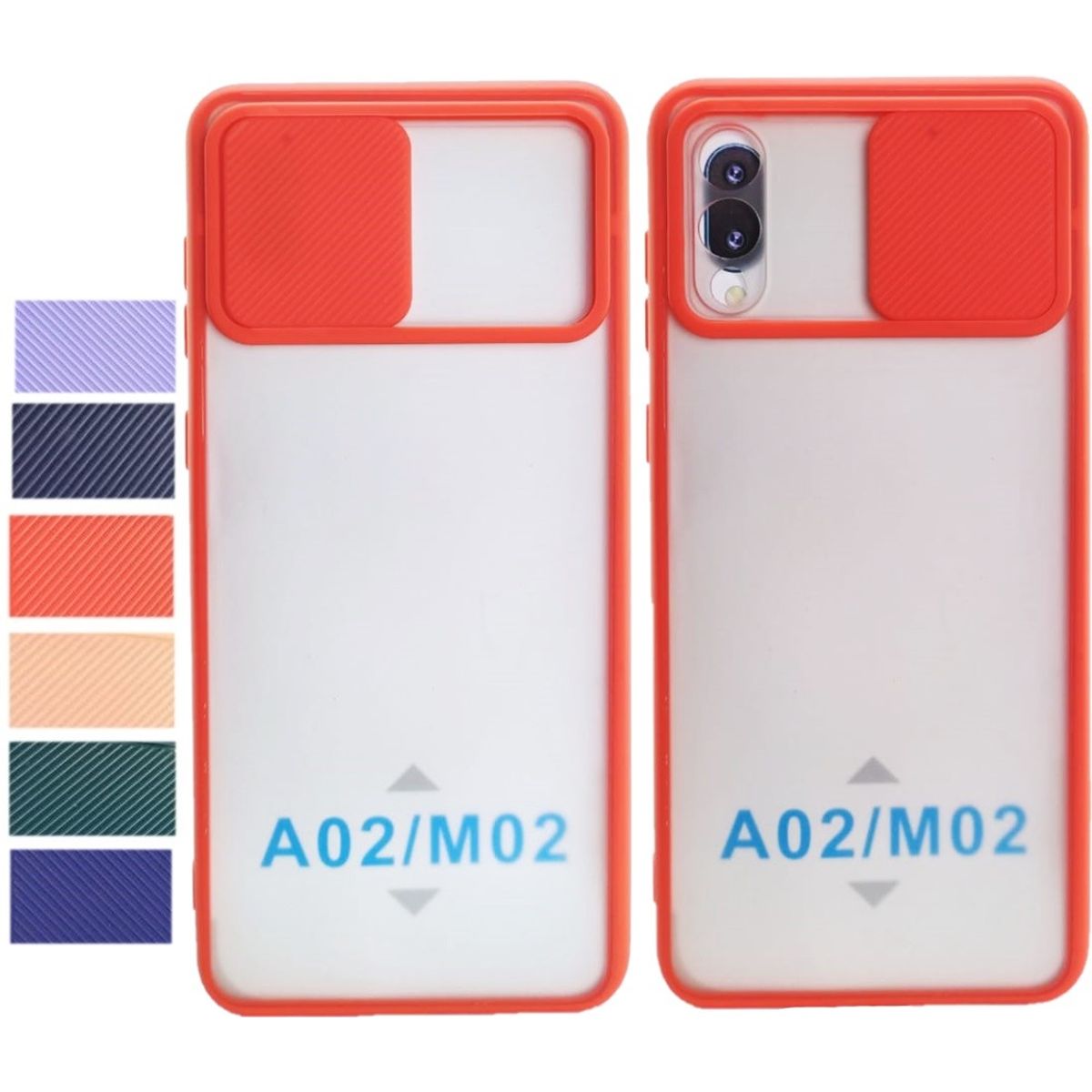 GENERICO - Estuche Case Slider Mate Compatible Con Samsung A02 Rojo