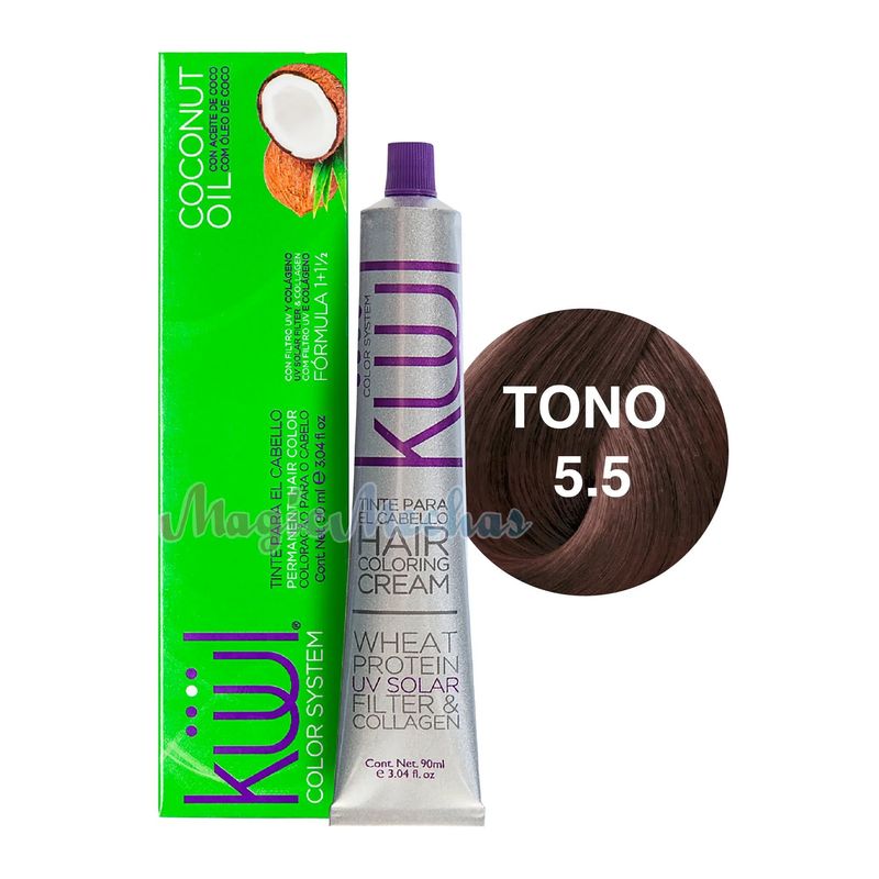 GENERICO - Tinte Kuul 5.5 Castaño Claro Caoba 90ml.