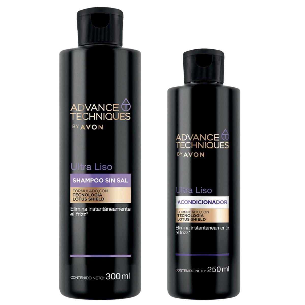 AVON - Advance Techniques Shampoo 300 ml +  Acondicionador 250 ml Ultra liso