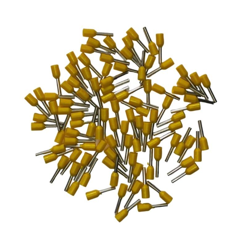 GENERICO - 100pcs Terminal Pin Tubular Cable Calibre 20AWG E7508 AMARILLO