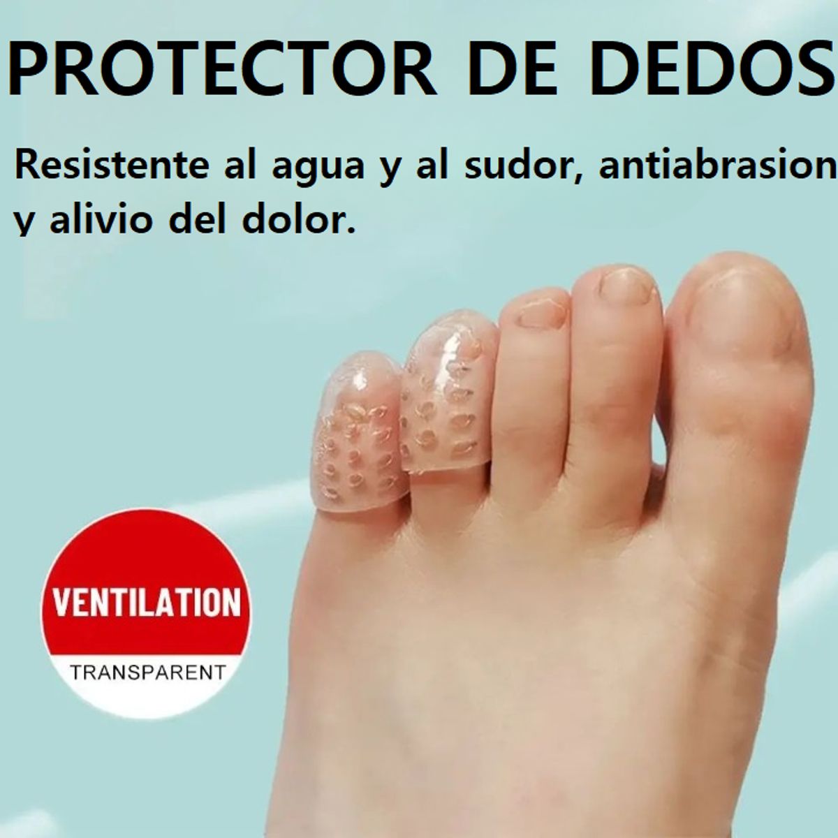 GENERICO - Protector silicona dedos pies cuidado callos ampollas x 10 unds.