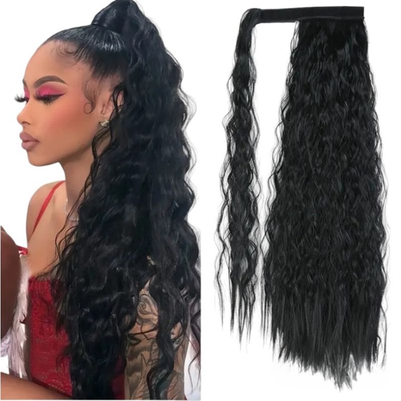 GENERICO - Extensión Cabello Ondulado Cola De Caballo Se Muy Natural