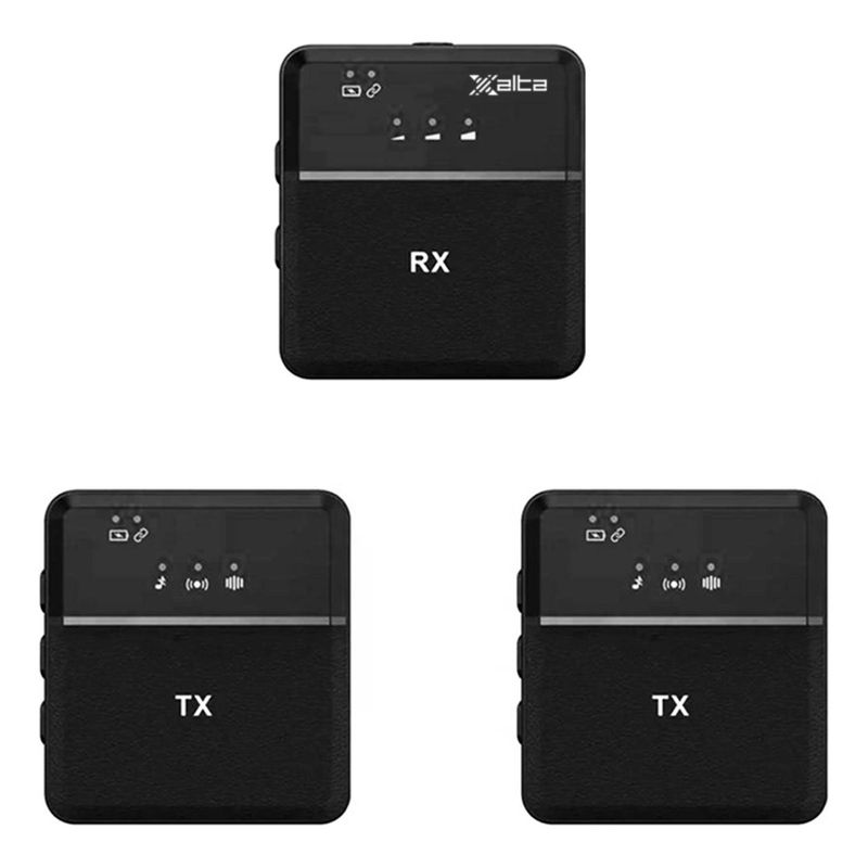 XALTA - Microfono Inalambrico 2 En 1 De Solapa Para Celulares y Camaras
