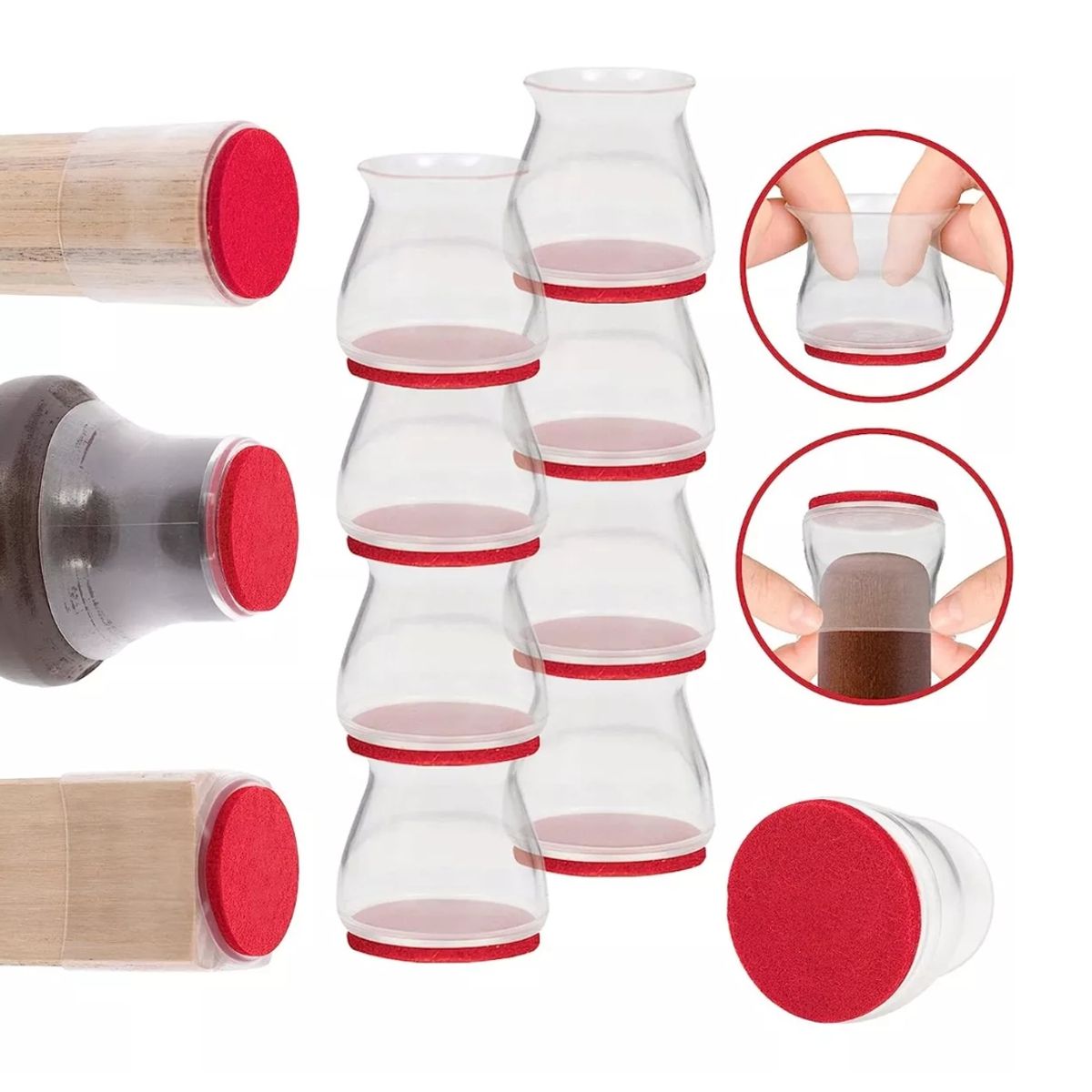 GENERICO - Protectores de Piso para Patas de Silla Mueble y Mesa