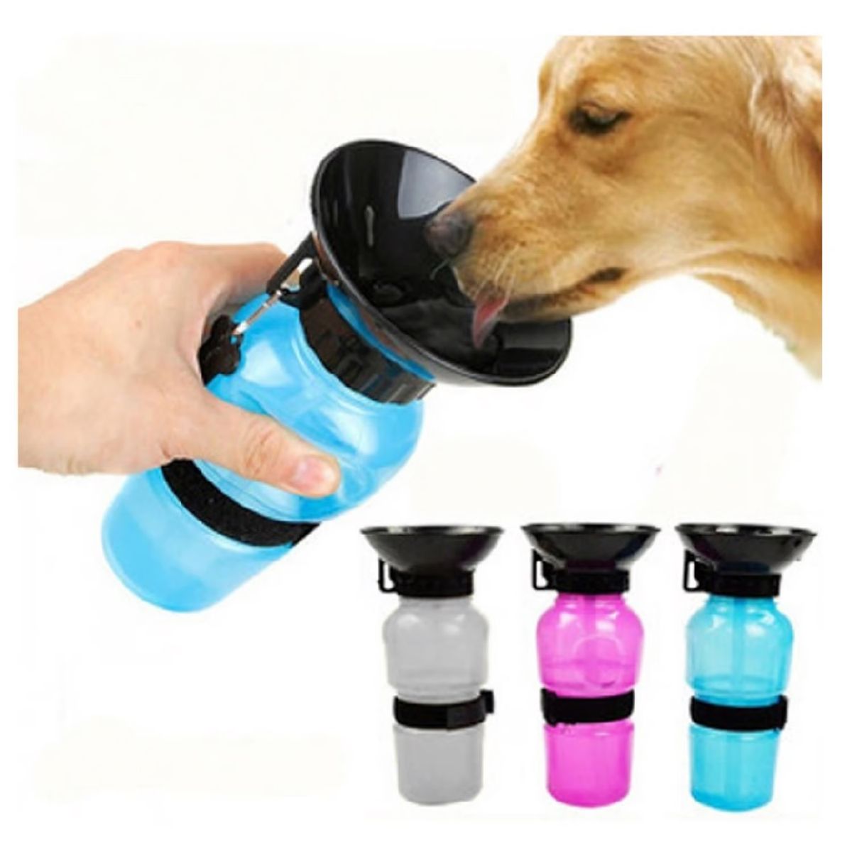 GENERICO - Squeeze portátil Bebedor mascotas 500Ml Taza -Perros