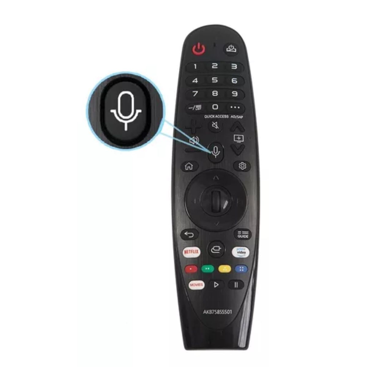 GENERICO - Control Remoto Compatible LG Magic An-mr20ga Con Voz Puntero
