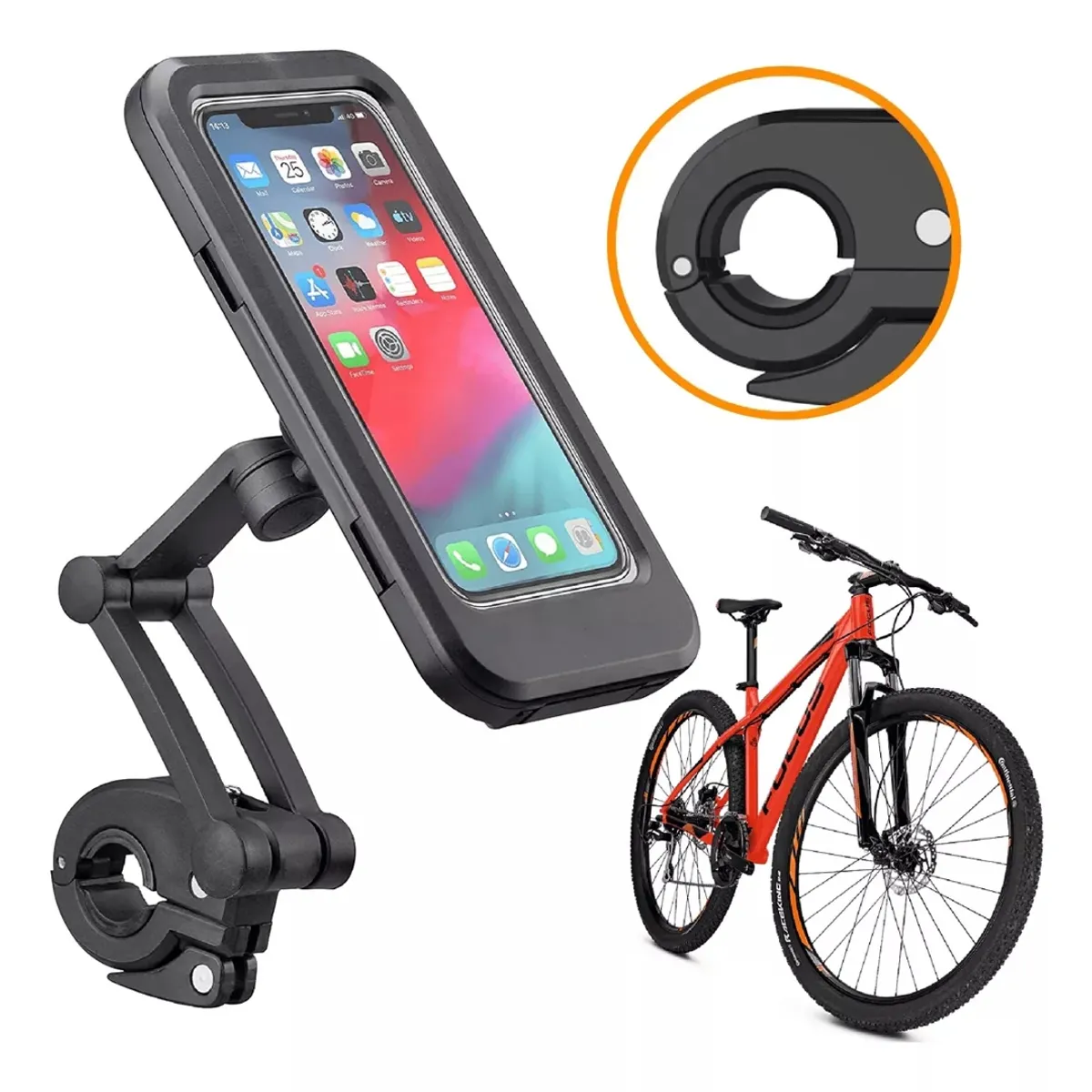 GENERICO - Soporte Estuche Impermeable para Celular y GPS en Moto