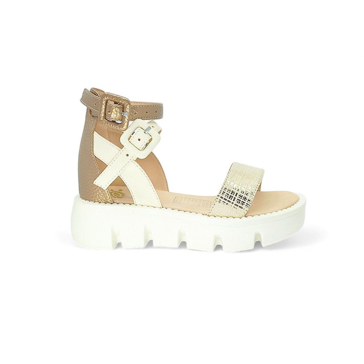 PAPOS - Sandalias para Niñas Glamour Natural Teen